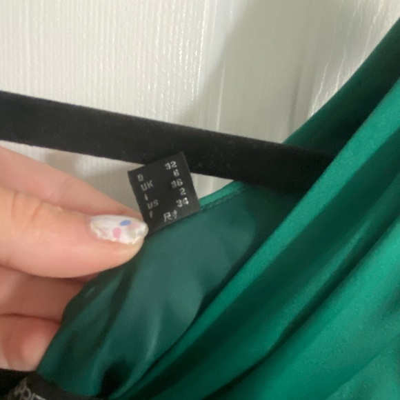 Esprit | Emerald satin body con dress | Knee length | Size 2 - Picture 7 of 8